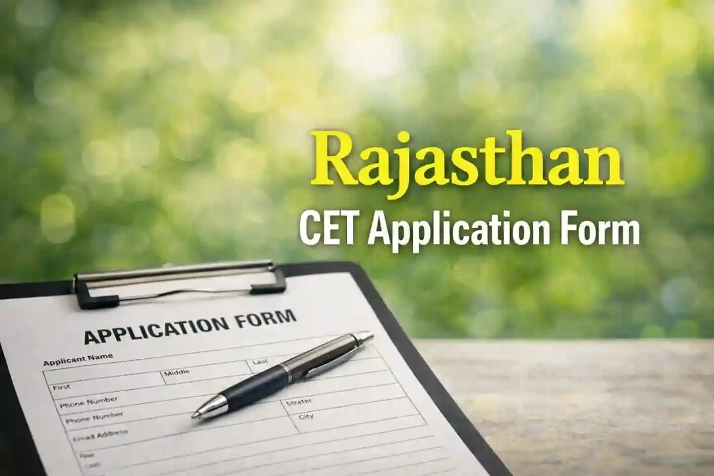 rajasthan cet application form 2026