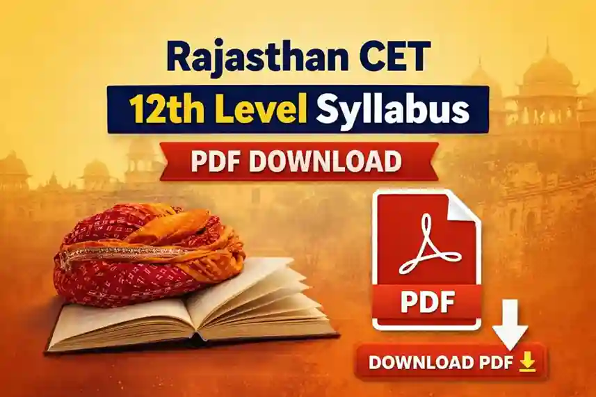 Rajasthan CET 12th Level Syllabus 2026 PDF Download